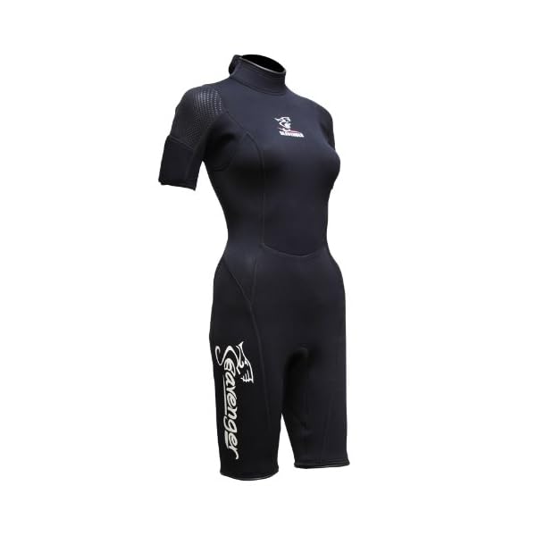 Seavenger-3mm-tropical-shorty-for-watersport-diving-snorkeling-All-Black-Wetsuits-MenWomen