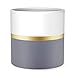 10'' Plant Pot by HOMENOTE, Large Planter with Drainage Plug -White Planter Pot for Indoor Plants - Perfect Fits Mid Century Plant Stand (10 inch, Gold and Grey)
