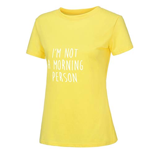 image for Emimarol Women Short Sleeve T-Shirt Fashion Plus Size O-Neck Letter Pr