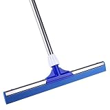 Heavy Duty Floor Squeegee 50.6" Long Handle YCUTE 17.7" Dual EVA Foam Moss Perfect for Washing and Drying Tile Glass Marble and Wood Surfaces