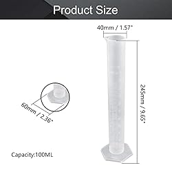 Othmro 3Pcs Plastic Graduated Measuring Cylinder