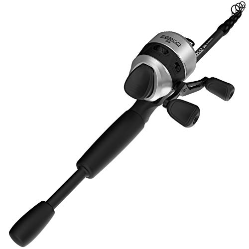 Zebco 33 Telescopic Spincast Reel and Fishing Rod Combo, Convenient Telescoping Rod with a Pro-Style Handle Grip and Bite Alert Fishing Reel