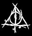 Deathly Hallows Harry Potter Decal Vinyl Sticker|Cars Trucks Vans Walls Laptop| White |5.5 x 5.5 in|LLI204