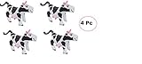 Mixed (4) Adorable Cow Inflates ~ Inflatable Farm Cows ~ Approx 17'' ~ Fun Animal Farm Party Decor Favor ~ School Oudoor Birthday Kids Pretend Animal Themed Parties ~ Toy