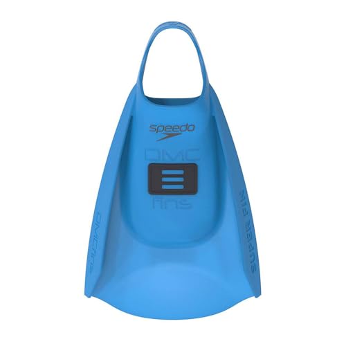 Speedo Unisex-Adult DMC Super Fin | Fitness | Bodysurfing | Body Boarding | Silicone | Easy-On | Premium Construction, BLUE, 2XS