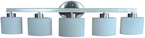 Allen Roth Merington 5 Light Brushed Nickel Vanity Light Bar Bathroom Lighting Fixture 9 In Amazon Com