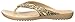 crocs Women's Kadee II Leopard Print Flip Flop, Gold, 10 M US