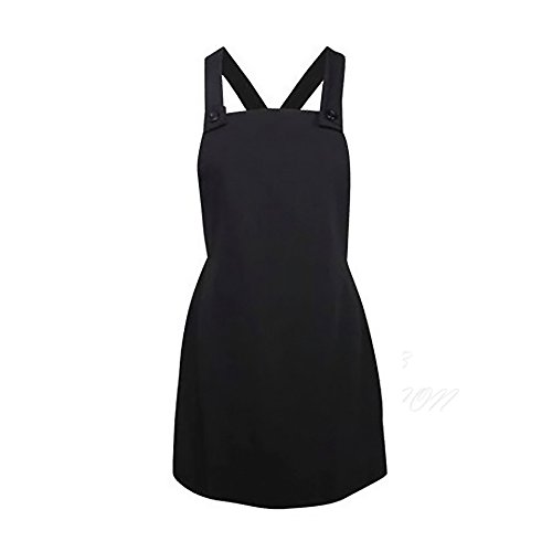 navy blue dress for baby girl Womens Suspender Dungaree Pinafore Dress Buttoned A Line Skirt Mini