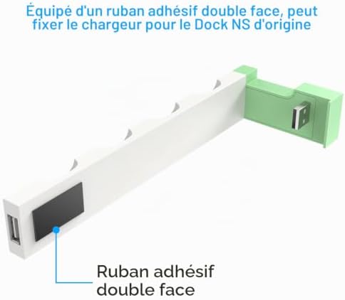 Station de Charge pour Nintendo Switch/OLED Joycon, Vert/Blanc