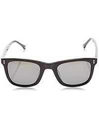 MAREINE Gafas de sol Unisex Gafas de sol cuadradas Lente gris   Marco marrón