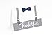 PaperGala Gray Little Man Baby Shower Blank Thank You Cards 10 Pack Blank Cards with Envelopes for Birthday Bowtie and Suspenders Navy Blue Suspenders for Boys