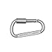 Bukm Aluminum Carabiner Keychain D-Ring Locking Carabiner Hook Lock Key Chain for Camping Hiking Fishing Traveling Outdoor Titanium EDC Gear (6 Count)