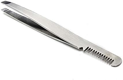 Eyebrow Clip Tweezers Comb Stainless Steel Slant Tweezers Makeup Beauty Tools