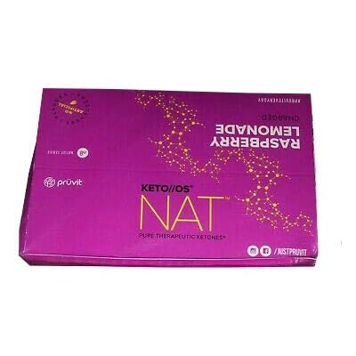 Pruvit Keto//OS NAT CHARGED, BHB Salts Ketogenic Supplement - Beta Hydroxybutyrates Exogenous Ketones for Fat Loss, Workout Energy Boost Through Fast Ketosis. 20 Sachets (Raspberry Lemonade)