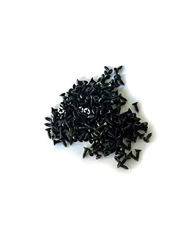 Small Screw, BLUELEC Antique Style AntiOxidative Finish Wood Screws for Fastening Plank, Plastic Materials or Resin Plywood, 45° Flat Head, Phillips Drive, 100pcs, 1/4 inch(2.5×6mm,1/4", Black) - Thumbnail 5