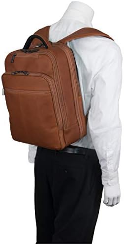 Kenneth Cole Reaction Manhattan Full-Grain Colombian Leather Laptop Backpack Slim Travel Computer & Tablet Bookbag, Cognac, 16" 4 Kenneth Cole Reaction Manhattan Full-Grain Colombian Leather Laptop Backpack Slim Travel Computer & Tablet Bookbag, Cognac, 16"