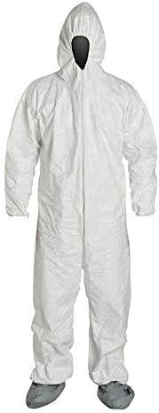 Keystone Safety Hooded Tyvek Coverall Suit with Elastic Wrists and Ankles - CE-CVL-KG-HE