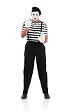 Mens Mime Artist Costume Adults Black & White