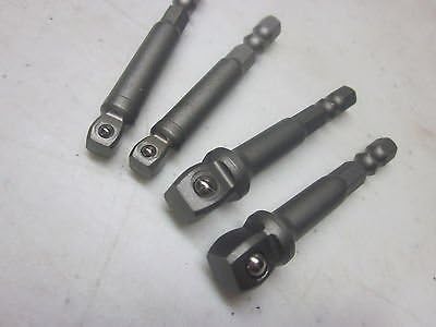 ~3~ 3/8" WOBBLE POWER DRILL EXTENSION BAR BIT 2-5/8"L 1/4" HEX SHANK CR-V STEEL