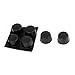 uxcell Cylinder Adhesive Rubber Cover Foot Pads 18mmx12mm 6 in 1 Black