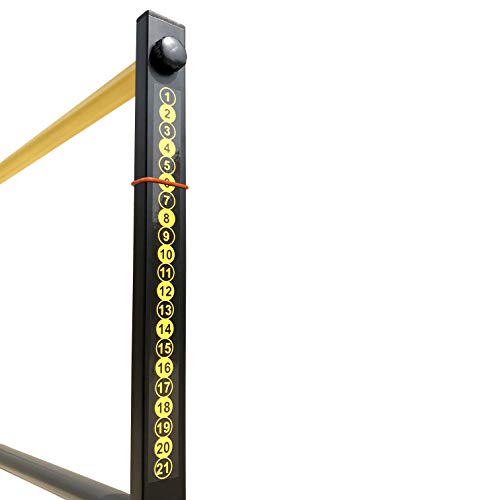 JaperBees Bumblebee Metal Ladder Toss Outdoor Lawn Game Set with Premium Rubber Golf Ball Bolos and Heavy Duty Carrying Case