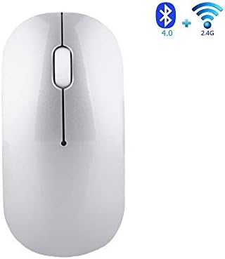 Wireless Mouse,BOOMER VIV Dual-Module 2.4G Wireless Mice with USB Receiver,Ultra-thin Wireless Portable Mobile Mouse Silent Click Gaming Mouse for PC, Laptop, Computer, Mac OS (Silver)