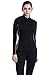Vinmin Womens Hot Thermo Body Shaper, Slimming Long Sleeve Shirt, Workout Sweat Sauna Suit, Arm & Abdominal Trainer, Stomach Fat Burner, Best SCR Bodysuit for Weight Loss, Black Large