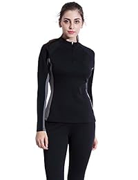 Valentina - Body moldeador térmico para mujer, manga larga, para entrenamiento, para sauna, brazos y abdominales, quemador de grasa, mejor body SCR para pérdida de peso, color negro S - 4XL