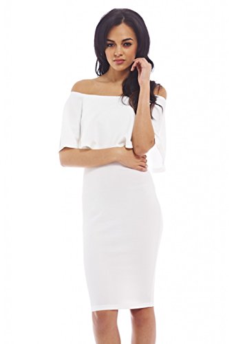 Overfrill Boobtube Plain Cream Dress 