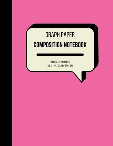 Graph Paper Composition Notebook: Grid Paper Notebook, Grayscale, 110 Sheets / 220 Pages (Large, 8.5 x 11): Volume 11 (Graph Paper Notebooks) Paperback – 5 Feb. 2018