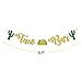 Taco Bar Gold Glitter Banner Sign Garland Pre-strung for Cinco De Mayo Mexican Fiesta Themed Party Taco Bar Decor