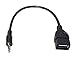 USB 2.0 Female to AUX 3.5mm Male Jack Connector Data Charge Cable 2 Pcs