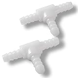 LeLuv T-Connector 1/4 inch Barbed Hose Fitting Part