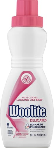 WOOLITE DELICATES HYPOALLERGENIC LIQUID LAUNDRY DETERGENT, 8 LOADS, 16OZ, HAND & MACHINE WASH