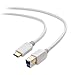 Cable Matters USB C to USB B 3.0 Cable - 3.3ft, USBB to USBC Cable with Type-B 3.0 Connector, White