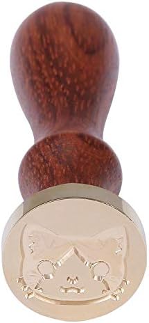 Caoly Antique Cute Cat Sealing Wax Stamp Ancient Post Decorative Seal Stamp (A)