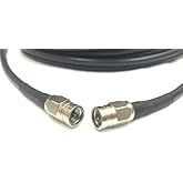 Custom Cable Connection 3 Foot Canare F-Type 75 Ohm Coaxial Satellite TV Cable Made with Belden 1694A RG6 Broadcast 4K Cable