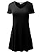 BIADANI Women Short Sleeve Hankerchief Flare Hem Tunic Top