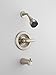 Peerless Classic Single-Function Tub and Shower Trim Kit with Single-Spray Shower Head, Brushed Nickel PTT188753-BN (Valve Not Included)