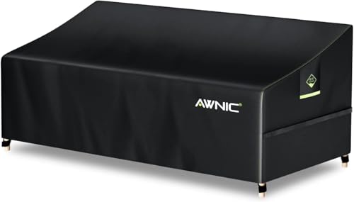 AWNIC 3 Seater Outdoor Sofa Cover, Waterproof, UV Resistant and Tear-resistant Outdoor Garden Sofa Cover, 420D Polyester, 220 x 85 x 61/71 cm