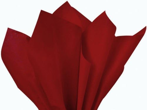 BULK Tissue Paper 15" X 20" 100 Sheet Packs Gift Flower Pom DARK RED Color