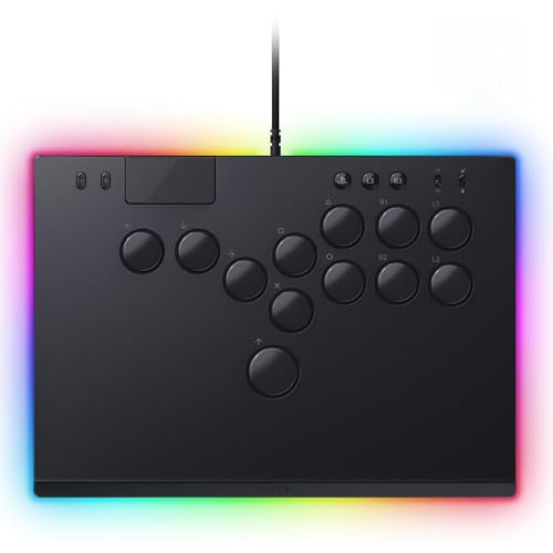 【PlayStation公式ライセンス商品】 Razer レイザー Kitsune PS5 & PC 用 薄型 レバーレス アーケードコントローラー 高精度&応答性の高いリニア薄型オプティカルスイッチ スリムデザイン ケーブル固定具 トーナメントロックスイッチ 取り外し可能なアルミ製トッププレート Chroma RGB ライティング キツネ 【日本正規代理店保証品】