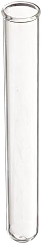 Shandilya 6215125 Glass Test Tube with Rim, 15x125mm (Pack of 50), 5" Height, 0.5" Wide, 1" Length, 6 Cubic_Inches, Borosilicate Hard Glass (Pack of 50)