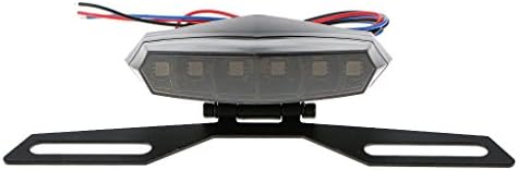 Generic Smoke LED TailLight License Plate Bracket Mount LED Motorcycle Brake Lights