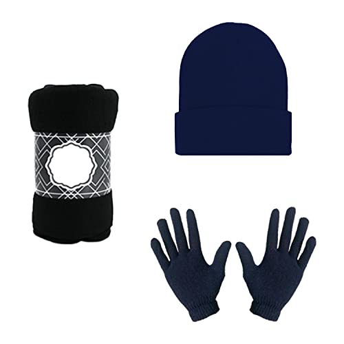 12 Winter Thin Throw Bulk Blankets, 12 Bulk Glove Pairs, 12 Wholesale