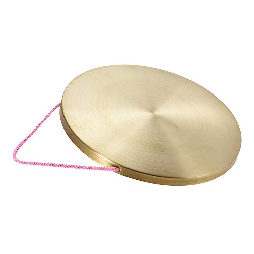 22cm Hand Gong Cymbals Brass Copper Chapel Opera Percussion Instruments with Round Play Hammer - Thumbnail 3