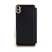 Ted Baker Fashion Mirror Folio Case for iPhone Xs Max, Protective Cover iPhone Xs Max for Professional Women/Girls - Shannon - Black
