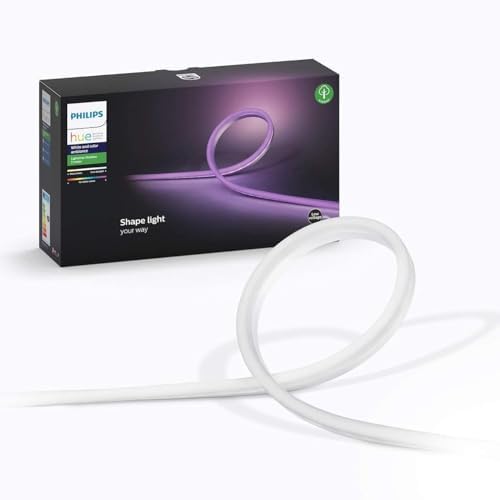 White & Color Ambiance Outdoor Lightstrip (5 m), dimmbarer LED Streifen für das Hue Lichtsystem mit 16 Mio. Farben, smarte Lichtsteuerung über Sprache oder App