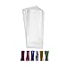 200 Clear Treat Favor Bags 3X11 with Twist Ties 6 Mix Colors - 1.4mils Thickness OPP Plastic Bags (3'' x 11'')