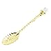 C-Pioneer 5pcs Retro Luxury Palace Carved Coffee Tea Mini Spoon Eco-Friendly